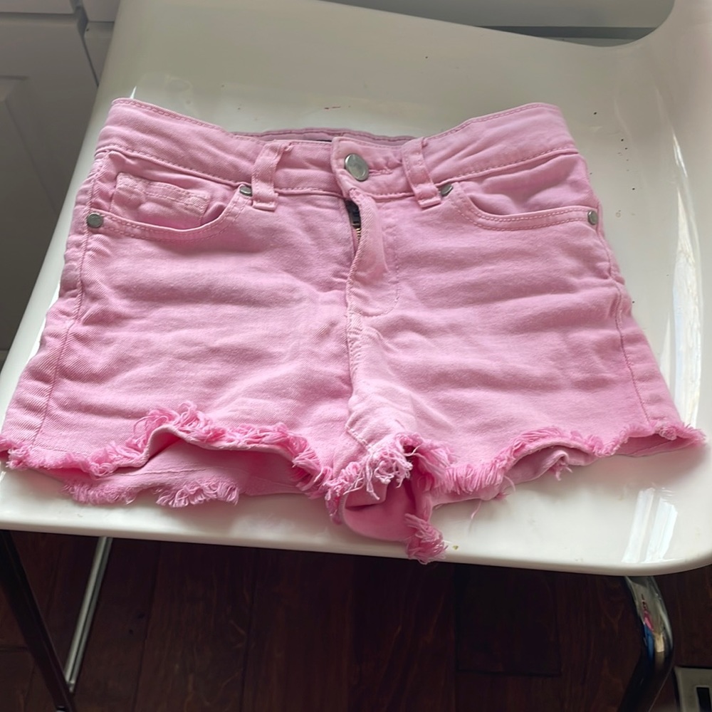 Joe’s pink cutoff jeans shorts